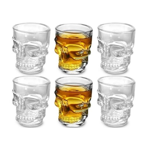 Vaso Whiskero Estilo Calavera 310ml Set X6