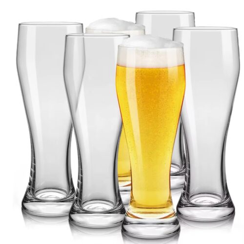 Set De 6 Vasos Vidrio Liso zurich para cerveza 580ml