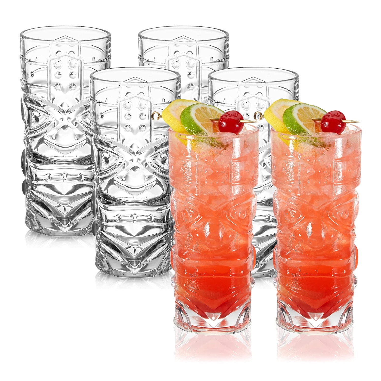 set de 6 Vaso coctel Tiki Kane Hawaiano 420cc X6 Rigil® - Imagen 2