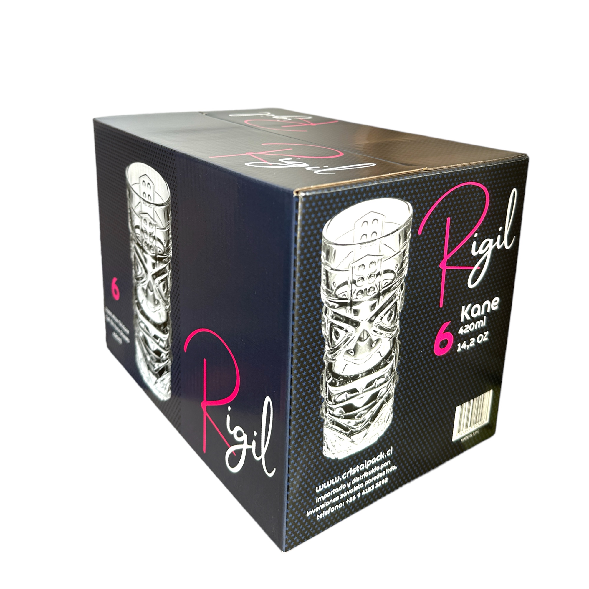 set de 6 Vaso coctel Tiki Kane Hawaiano 420cc X6 Rigil® - Imagen 4