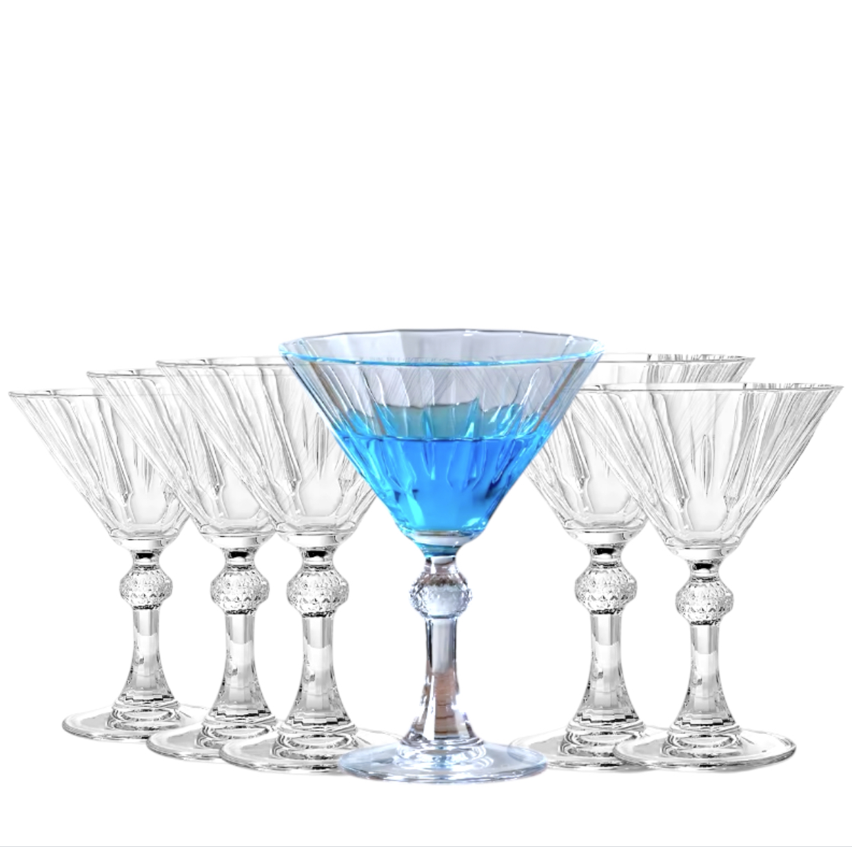 Set De 6 Copa Martini Diamond Vintage 238ml Vidrio Grueso