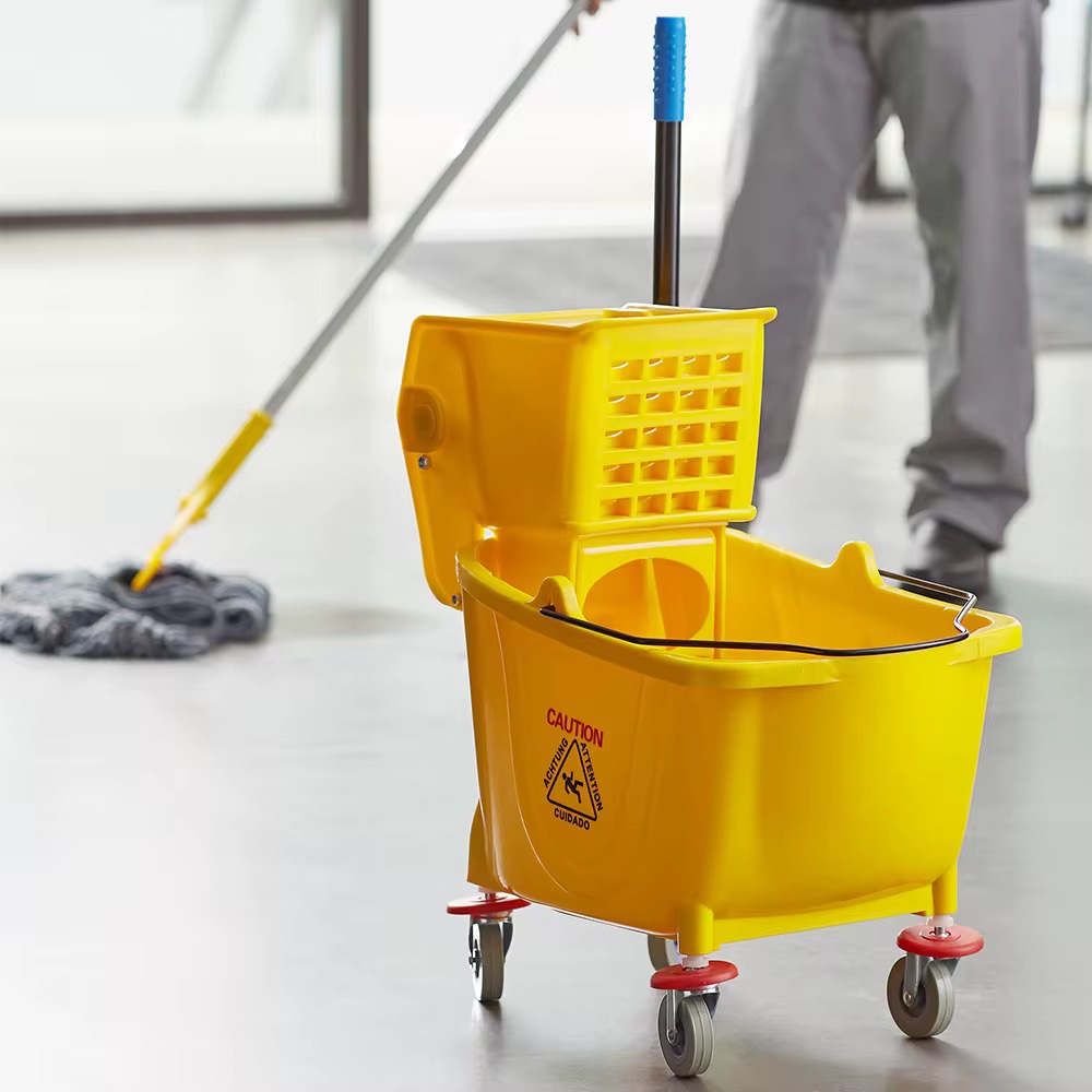 Carro Estrujador 36 Lts Amarillo Para Mopa Industrial