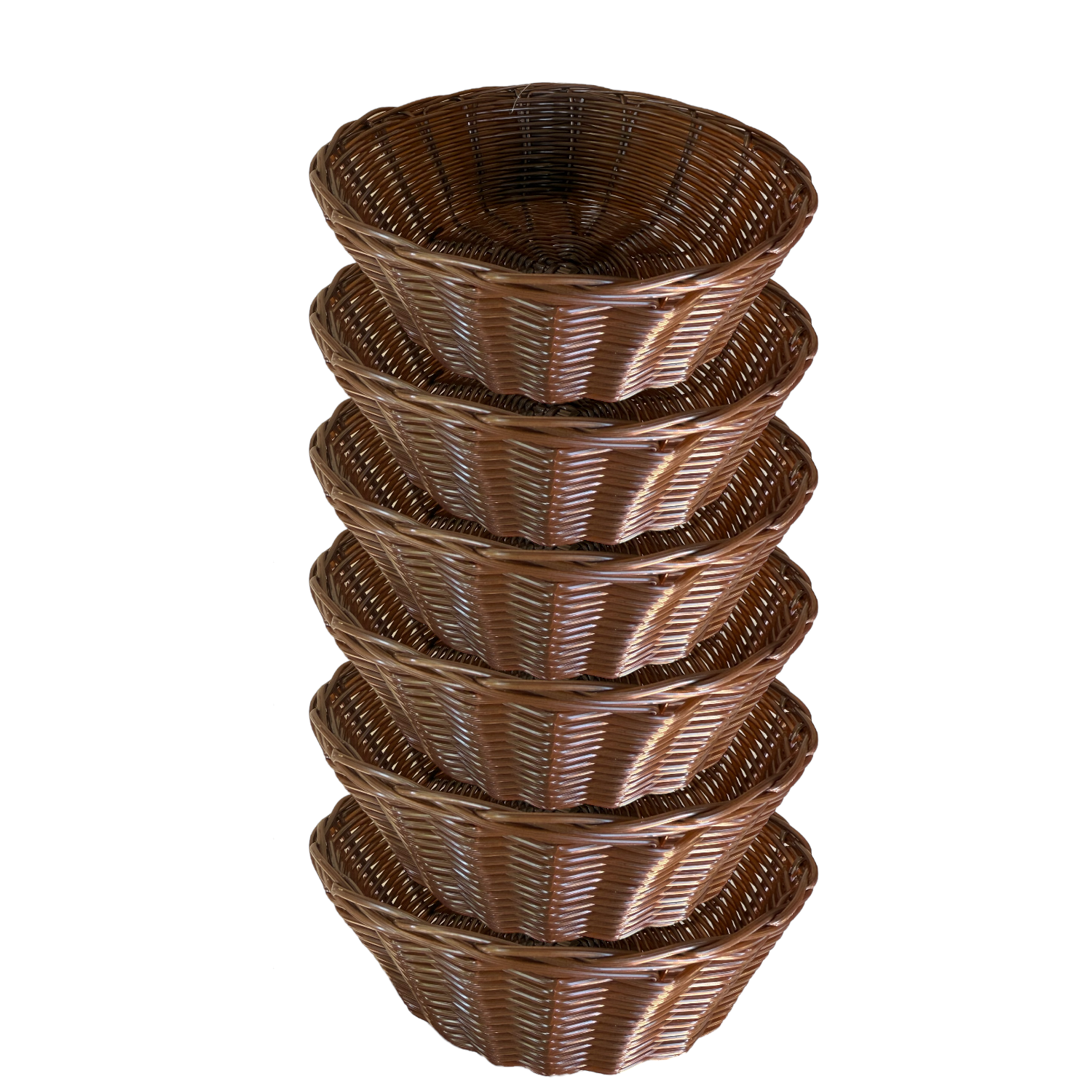 Panera Cesta canastilla Redonda 21 Cm X 7.5 Cm  X6 unidades