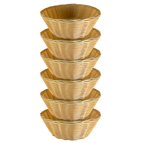 Panera Cesta canastilla Redonda 21 Cm X 7.5 Cm  X6 unidades