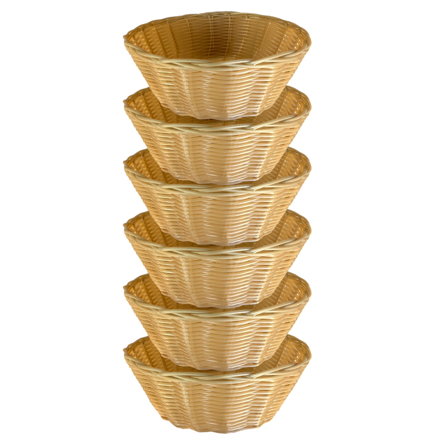 Panera Cesta canastilla Redonda 21 Cm X 7.5 Cm  X6 unidades