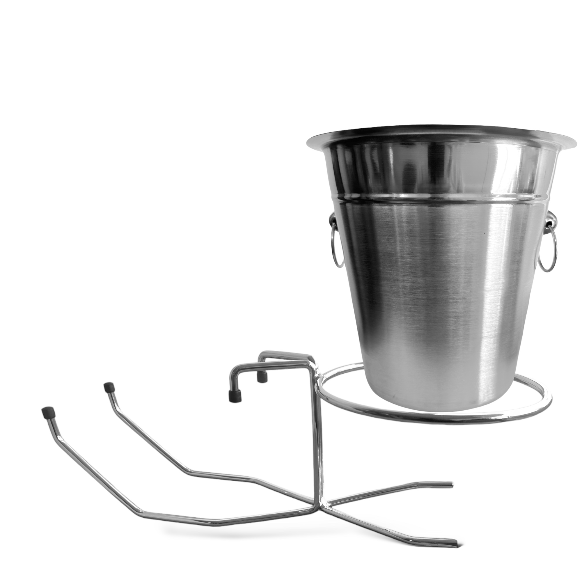 champañera Cubeta  Acero Inoxidable  22cm + sujetador para mesa.